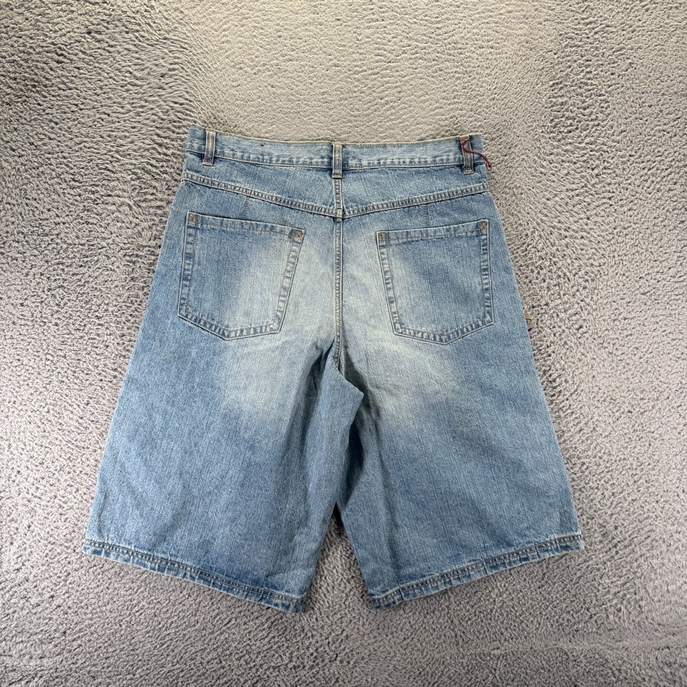 Vintage Conic Shorts Men's 36 Blue Cotton Denim Bermuda Baggy Faded Streetwear - Picture 6 of 12